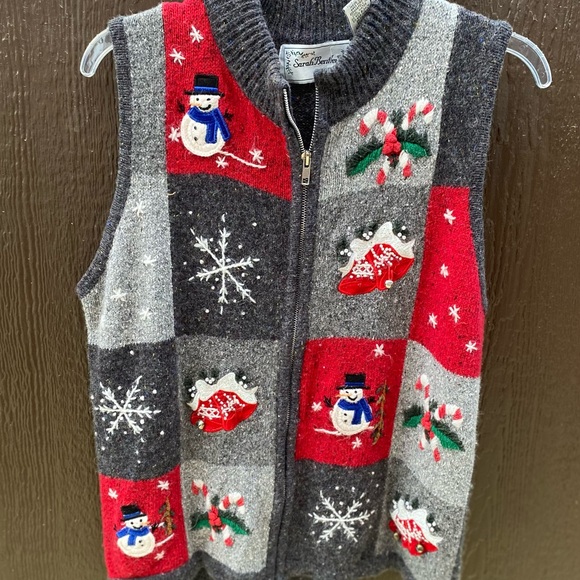 Tops - Holiday Snowman and Snowflake Vest